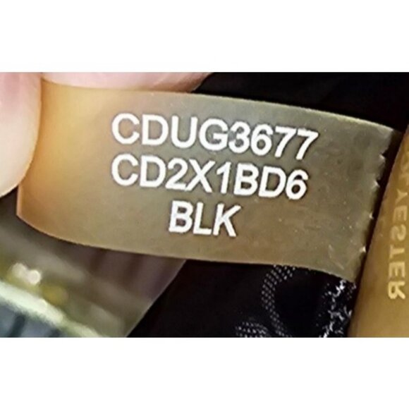 Calvin Klein Black Sleeveless Sheath Dress Size 8 With Back Zipper Closure & Bow - Picture 7 of 10